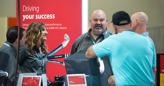 event sponsors networking at expo